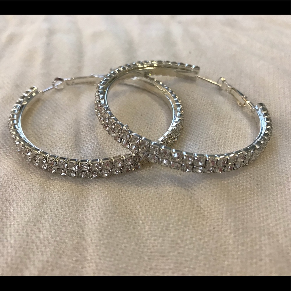 Sparkly Hoop Earrings